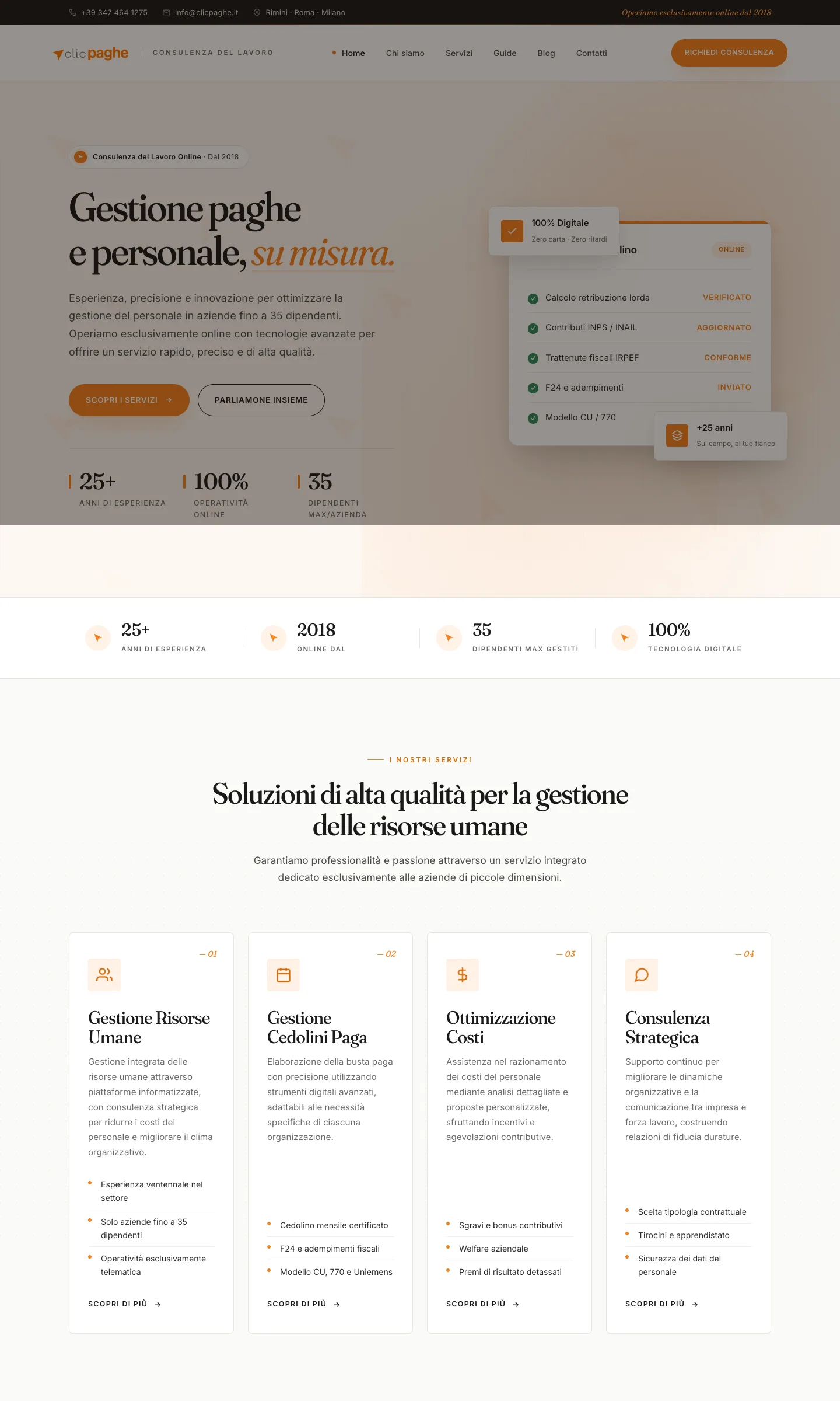 Homepage Clicpaghe su desktop
